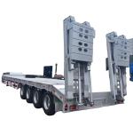 Gooseneck Detachable 4 Axle Low Bed Trailer , Lowboy Semi Trailer For Sale