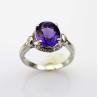 Buy cheap White Gold Plated 925 Silver Pink Cubic Zirconia Gemstone Women Ring (R263) from wholesalers
