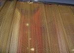 Decorative Metal Mesh Curtains Lightweight For Hotel / Lobby Gold / Gunmetal