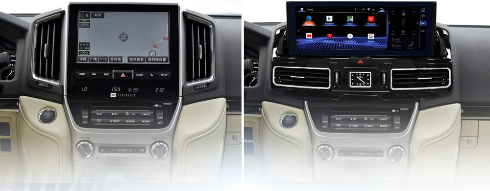 Antiglare Auto Audio Headunit For Toyota Land Cruiser LC200 2016 -2020