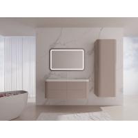 Buy cheap Sakura Pink Wall Mounted Bathroom Cabinet Rounded Edges Floating Bathroom Sink product