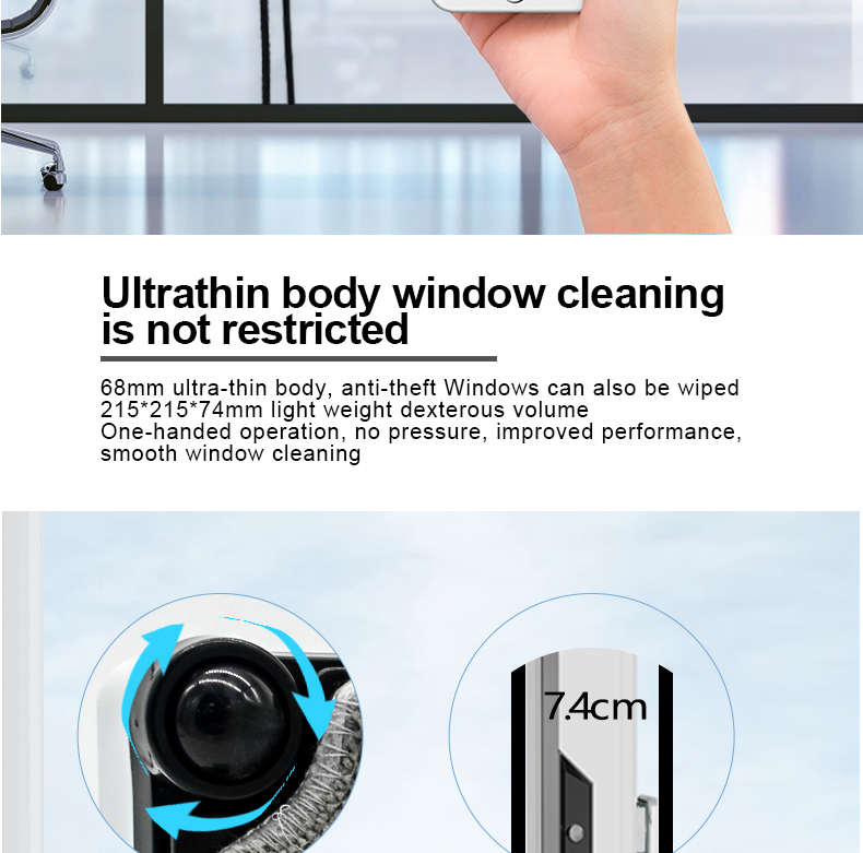 Highly Electric Remote Control Window Glass Cleaner Robot with Dual Water Spray Function