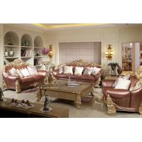 Buy cheap Luxury Sofa sets by Beech wood craft design in golden color painting and product