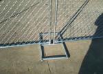 Hot Dipped Galvanized Portable Chain Link Fence Panels 60X50mm Mesh Size
