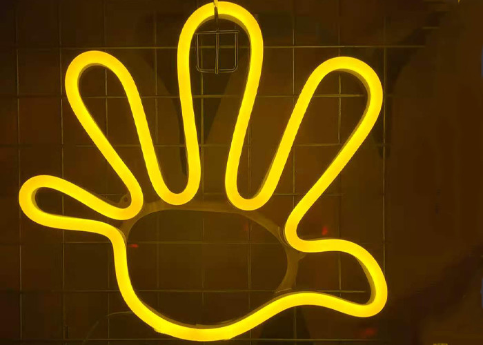 Yellow gestures led Neon Signs for cafe shop / retail /Shipping mall