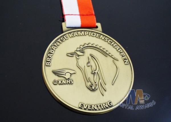 Buy cheap Horse Design Custom Medal Maker , Gold Award Medal For Races Environmental Friendly from wholesalers