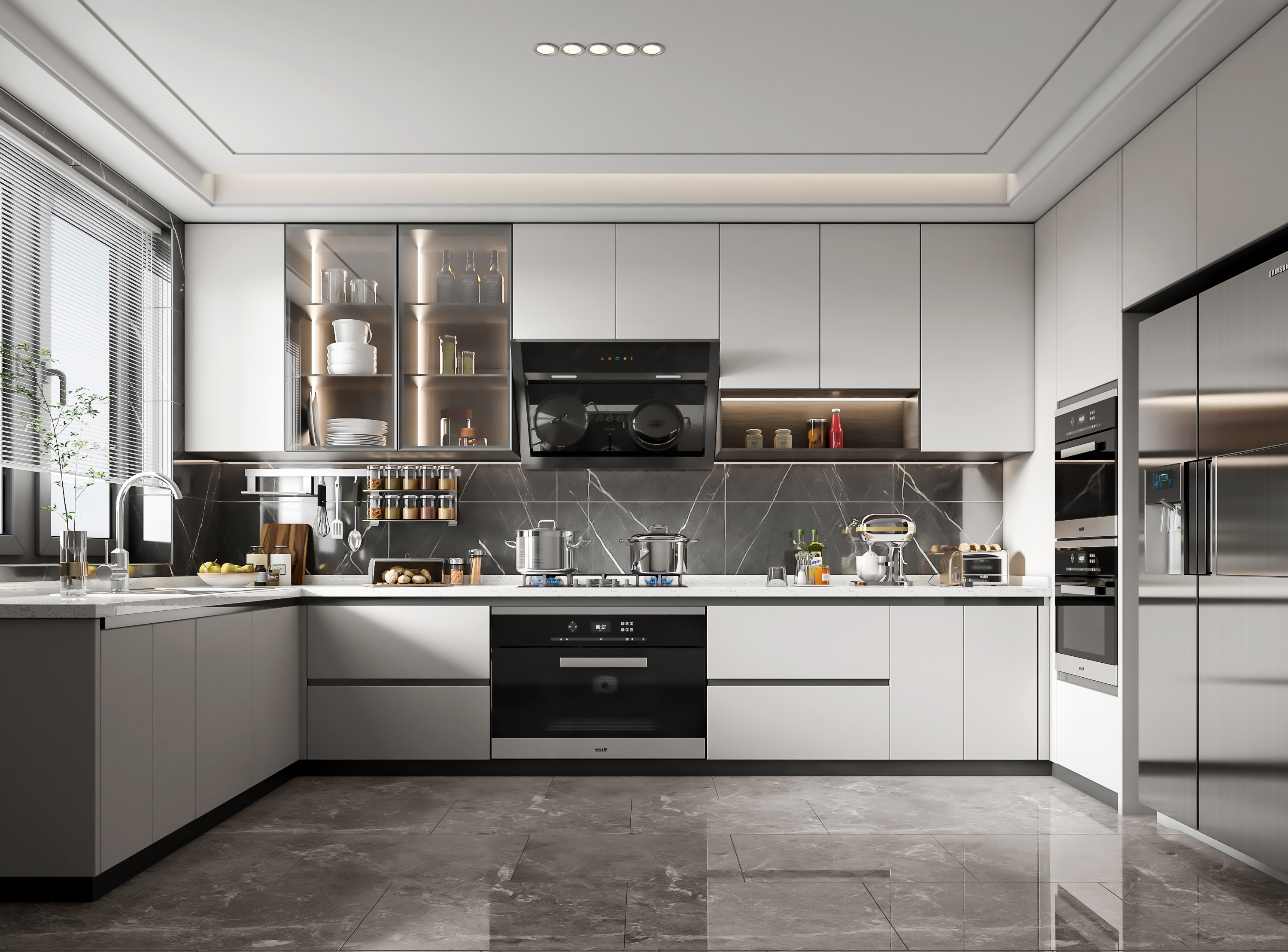 Modern American Style Solid Wood Kitchen Cabinets Luxury Kitchen Cabinets