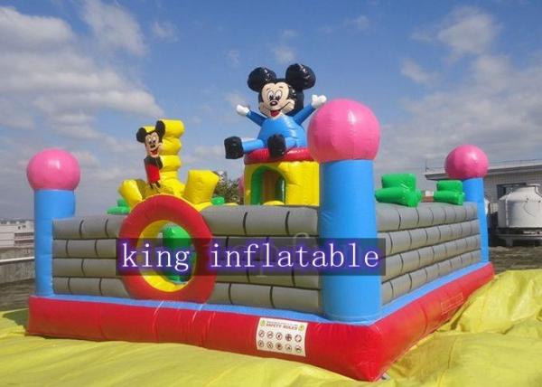 Buy cheap Lovely Mickey Kids Inflatable Amusement Park For Jumping Fun 0.45mm - 0.55mm PVC from wholesalers