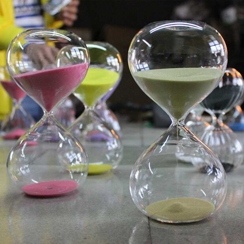 15 30 60 Minutes Glass Hourglass Sand Timer Size Customized