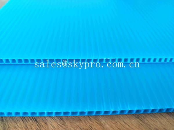 Blue Dirt - proof Polypropylene Hollow Sheet Durable PP Corrugated Plastic
