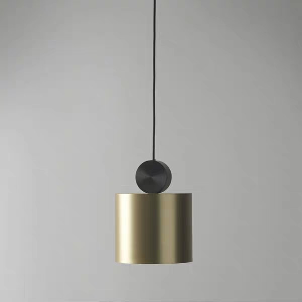 LED Black and Gold Indoor Lighting Adjustable Long Cord Staircase Brass Pendant Lamp