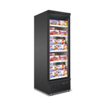 Buy cheap 450 Liters Plug In R290 Refrigerant Swing Upright Glass Door Freezer Merchandise product