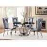 Buy cheap Aesthetic Hole PU Leather Dining Chair With Stainless Steel Frame from wholesalers