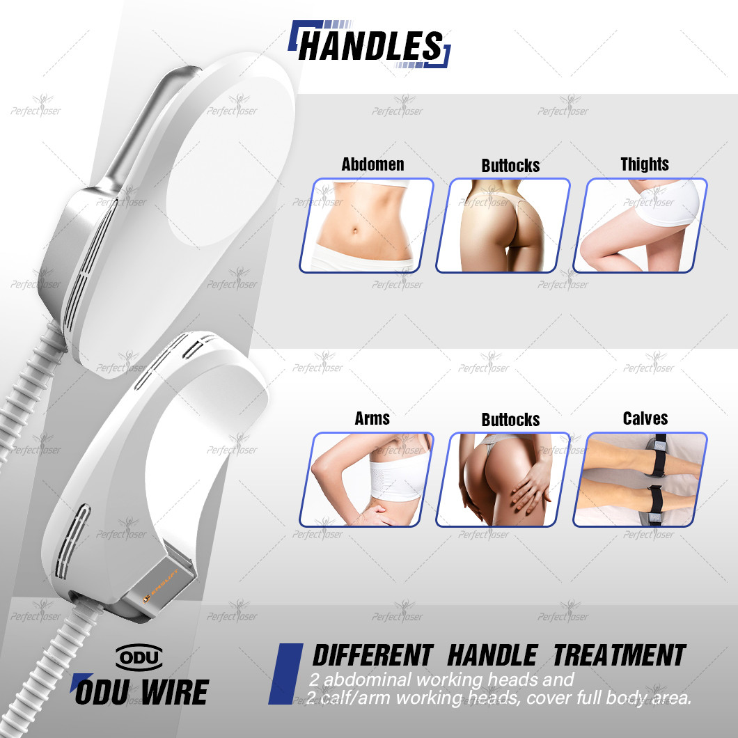 Advanced EMS Body Sculpting Machine 4 Handle 5000W Power Air Cooling System Body Transformation