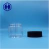 Buy cheap Round Food Grade Clear PET Plastic Candy Cookie Dried Blueberries Jar Black Cap from wholesalers