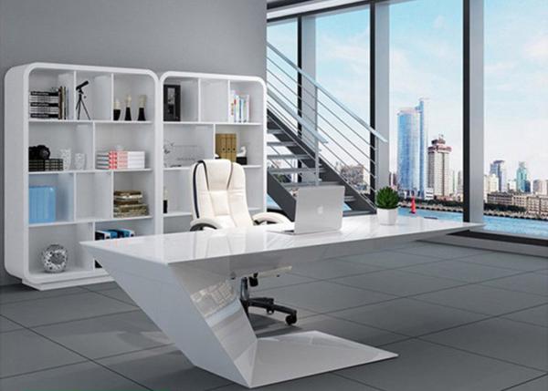 Buy cheap Elegant Manager Office Furniture Creative Special Shape With White Baking Paint from wholesalers