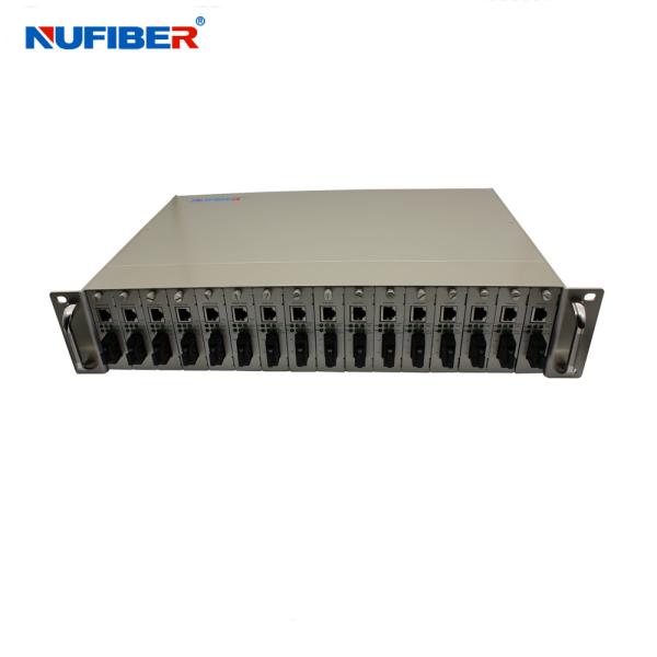Buy cheap Card Media Converter Chassis 19'' 2U 16slots RacK Mount Chassis 2 Power Supply Card Type Iron Case from wholesalers