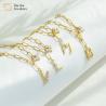 Buy cheap Paperclip Chain 18k Gold Plated Letter Pendant Necklace Diamond Zircon Heart from wholesalers