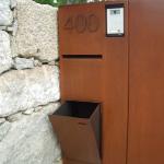 Outdoor Front Decoration Letterbox Boxes Corten Steel Garden Art Sculpture