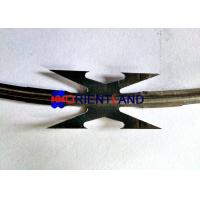 Buy cheap CBT-60 Galvanized Concertina Barbed Tape Razor Wire Hight Tensile product