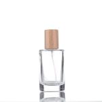 30ml Glass Perfume Spray Bottle Liquid Sprayer Travel Refillable Bottle Wood Lid