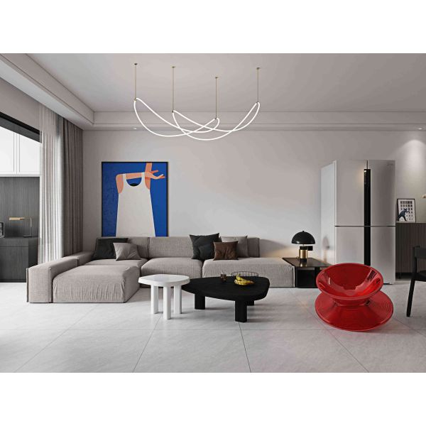 Gray Polished Glazed Porcelain Tiles 800x800mm for Office Floors