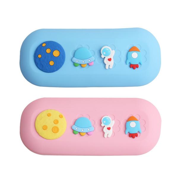 Buy cheap DIY Silicone Pencil Pen Case Big Cute Pencil Pouch For Boys Girls Christmas Gifts School Supplies Kids Gift Pen Holder from wholesalers
