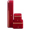 Buy cheap Wholesale manufacturing Necklace Ring Jewelry Set Packaging box Jewellery gift Box Custom logo red Velvet Jewelry Box with Golden Edge from wholesalers
