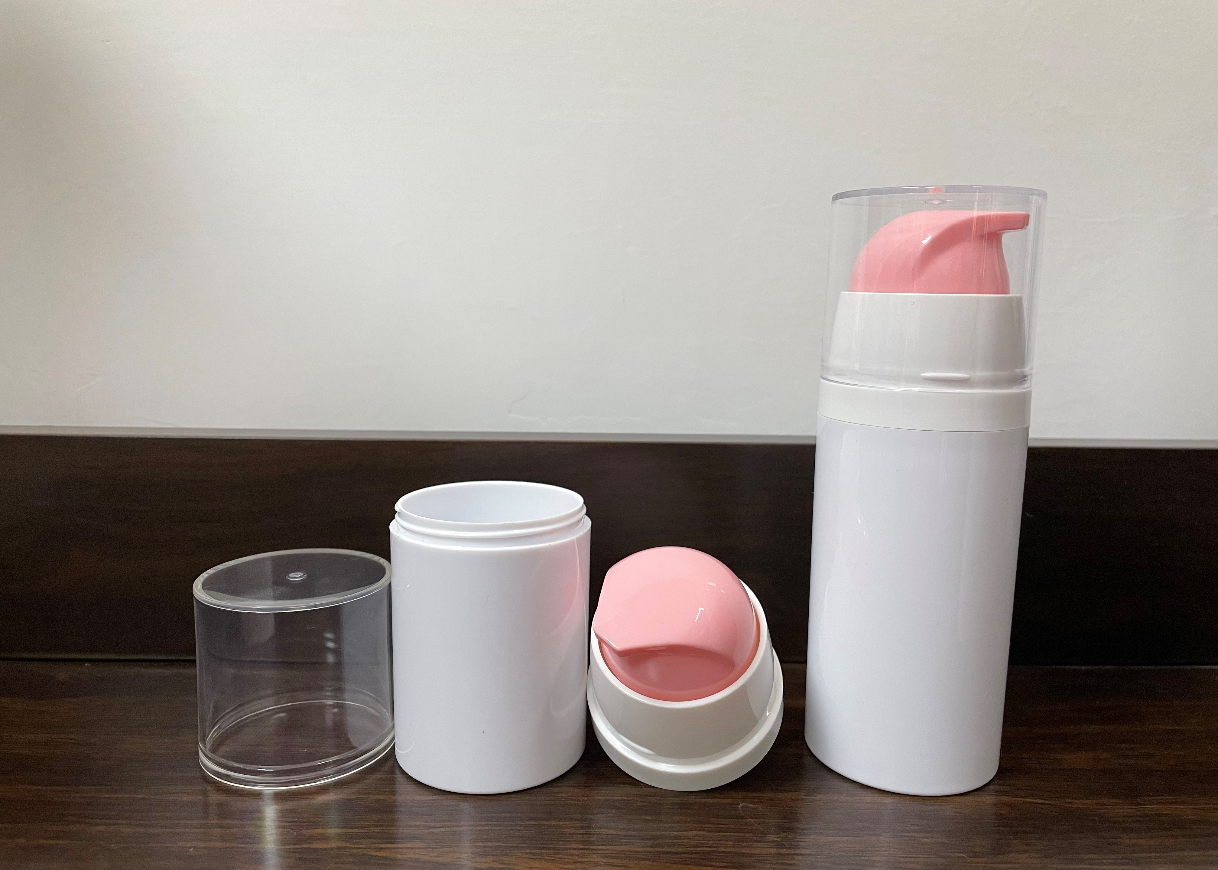 SGS Plastic 50ml 100ml Cream Airless Cosmetic Bottles