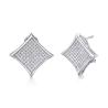 Buy cheap Tetragonal Earrings Screw Micropave Sterling Silver 1.25mm AAA+ 925 Silver CZ from wholesalers