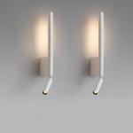 350 Modern Adjustable Swing Arm Wall Lamp Black White Light for Bedroom Bedside