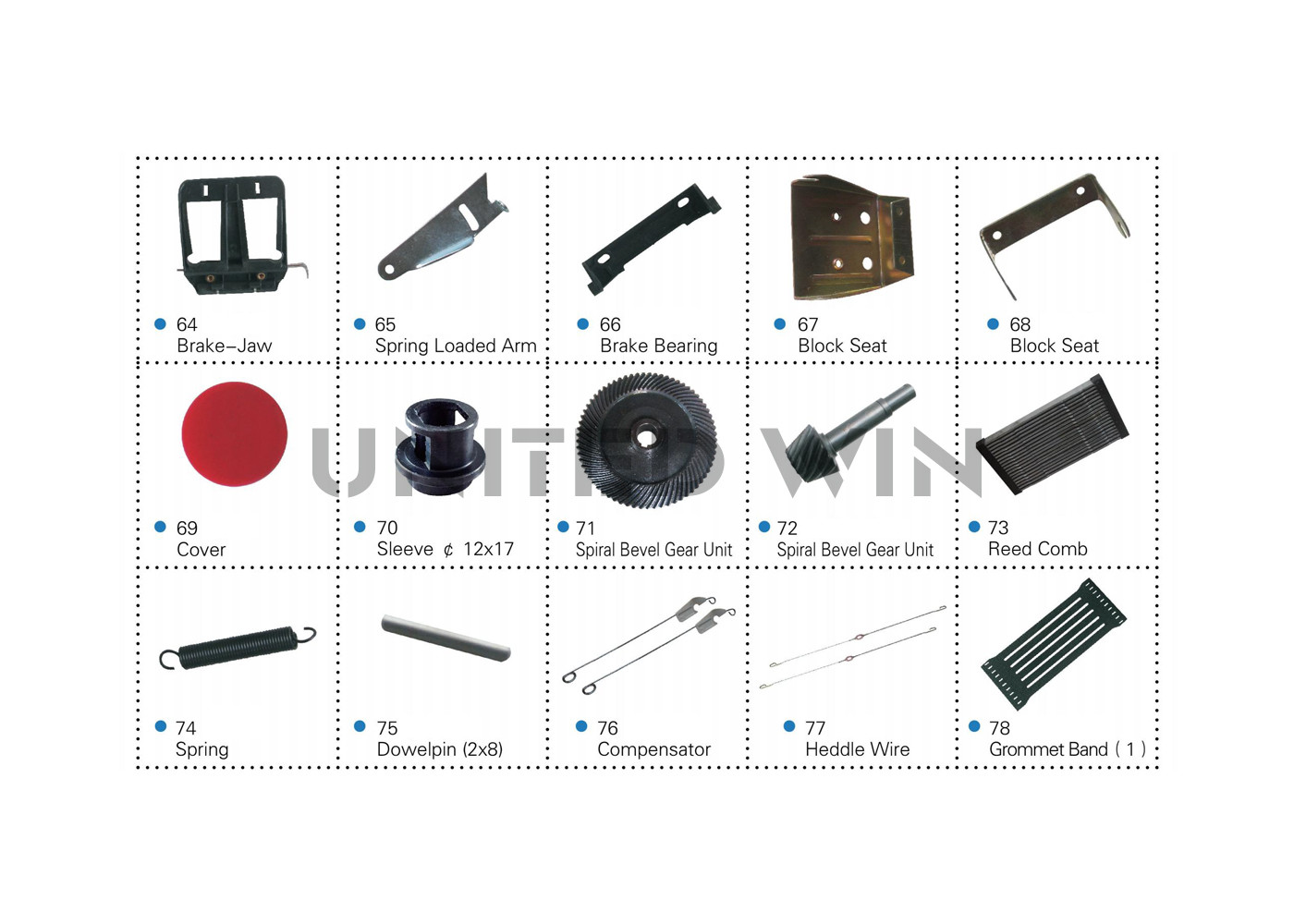 Circular Loom Spare Parts Shuttle Arm Assembly Holder