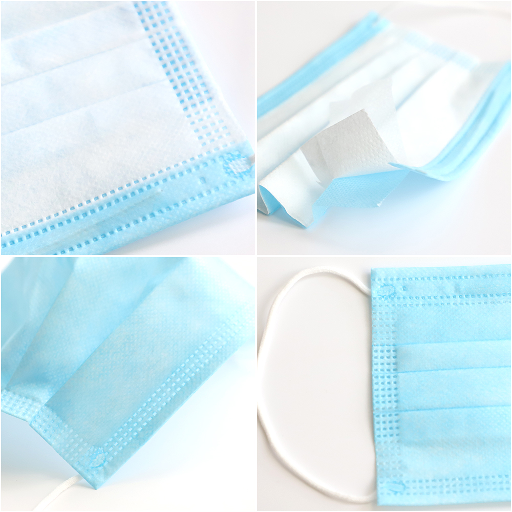 Wholesale Manufacturer Disposable Non Woven 3 Ply Face Mask 3 Layer face mask disposable