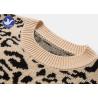 Buy cheap Leopard Jacquard Womens Knit Pullover Sweater Thick Chunky Jumper Drop Shouder from wholesalers