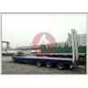 Buy cheap Drop Deck Heavy Duty Flatbed Trailer , 8 Ton Heavy Load Trailer Dual Hydraulic Ramps from wholesalers