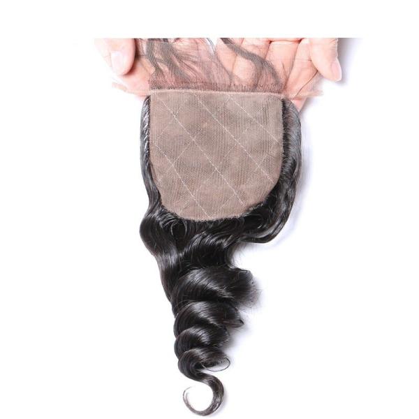 Buy cheap Unprocessed Brazilian Loose Wave Silk Base Closure , Silk Lace Closure from wholesalers