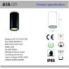 Buy cheap IP65 waterproof outside black cylinder COB LED downlight&LED outdoor down light for hotel from wholesalers