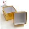 Buy cheap Luxury Gold Color Handmade 120gsm Candle Packaging Box With Silk Insert from wholesalers