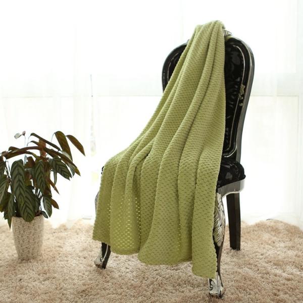 Buy cheap Solid Jacquard Dot Soft Flannel Blankets For Winter Bedsheet / Sofa Throws from wholesalers