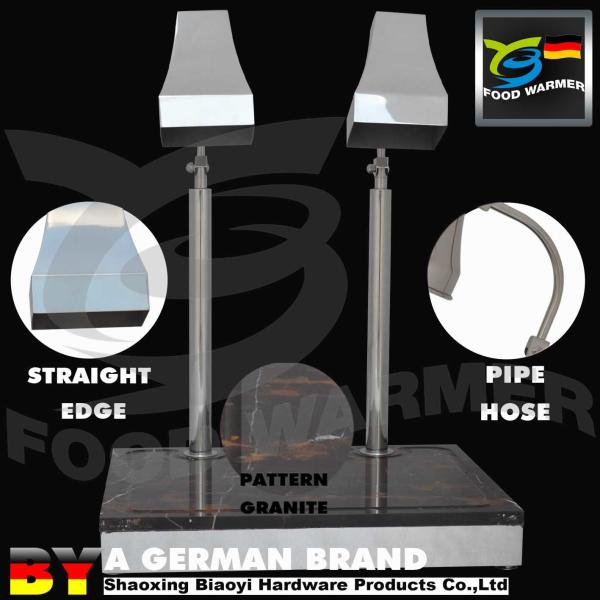 Buy cheap Dual Carving Station Heat Lamp Keep Dishes Warm Rectangle Shaped Base 60℃ Temp from wholesalers