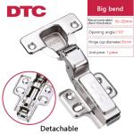 Silver Frameless Hydraulic Concealed Hinges Full Overlay Kitchen Cabinet