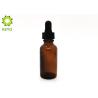 Buy cheap Cylindrical Amber Glass Essential Oil Bottles 30ml With Dropper Sealing Cap from wholesalers