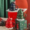 Buy cheap Christmas tree creative water sublimation cup ceramic mug coffee high-value couple sublimation cup from wholesalers