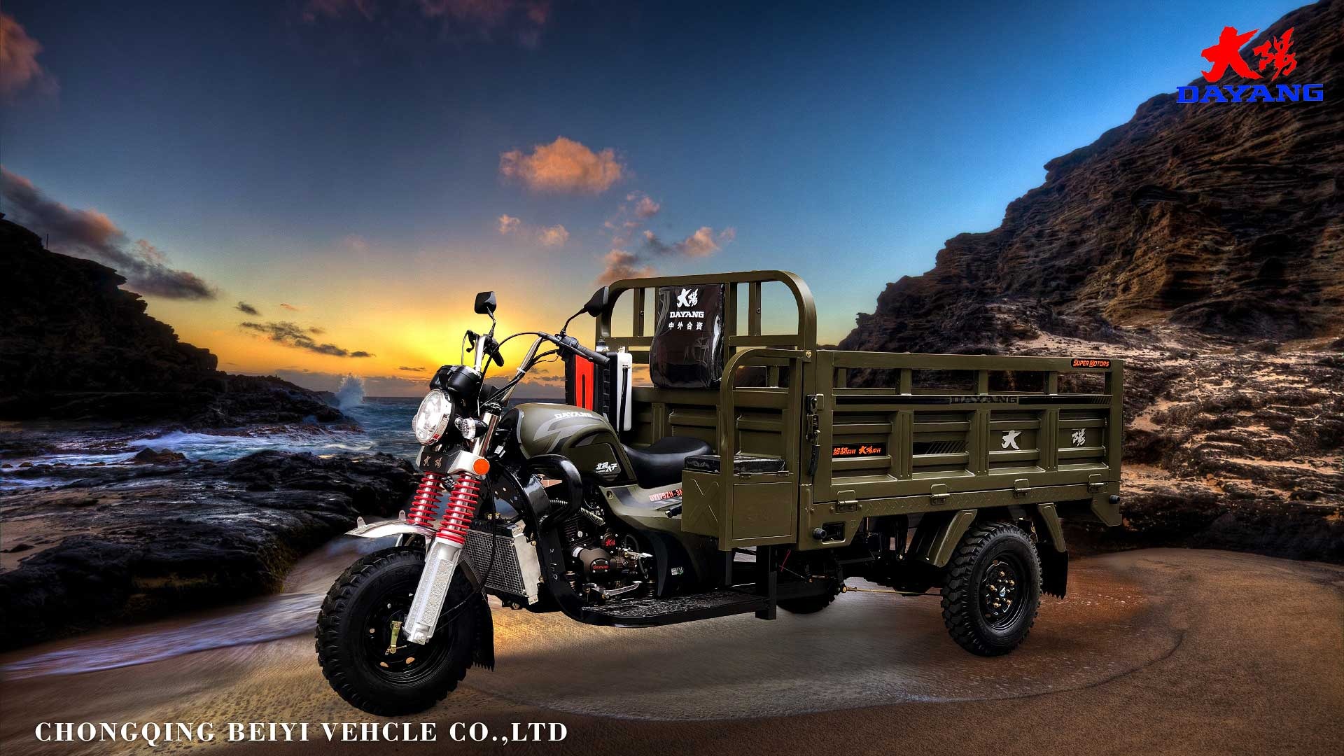 250cc Three Wheeler Heightening Carriage Motorized Tricycle for Adults Cargo Tricycle