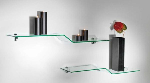Buy cheap Clear Decorative Glass Wall Shelves , Tempered Glass Shelves Shower from wholesalers