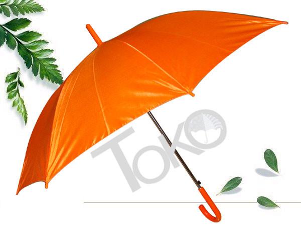 Buy cheap Straight Ladies Walking Umbrella 190T Polester Fabric Orange Color Flute Long Ribs from wholesalers