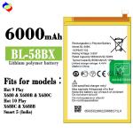 6000mAh BL-58BX X680 mobile phone battery for infinix Hot 9 play battery