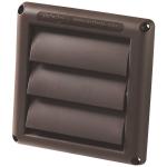 Deflecto Gravity Plastic Air Vents / Louvered Dryer Vent Cover 6 Inches Brown