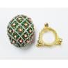 Buy cheap Faberge Egg Trinket Jewelry Box with Rose for Sale Rose Jewelry Trinket Box Rose Green Egg Christmas Wedding Gift from wholesalers