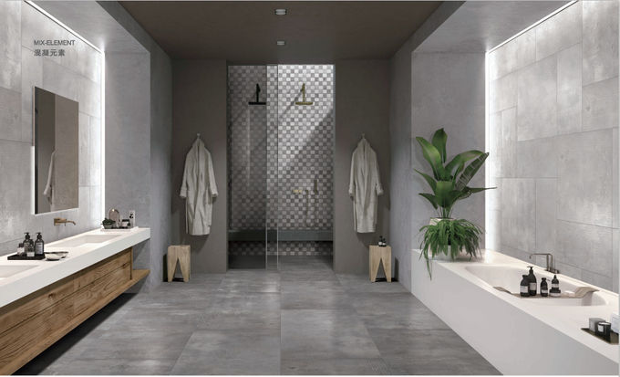 Italy Concrete Designs Ceramic Kitchen Floor Tile , Glazed Porcelain Tiles 60*60cm